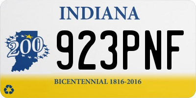 IN license plate 923PNF
