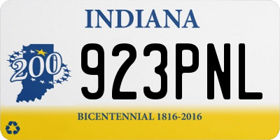 IN license plate 923PNL