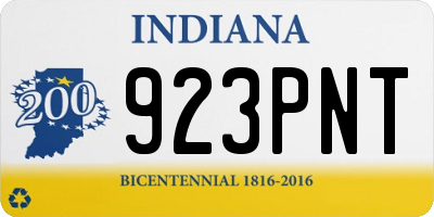 IN license plate 923PNT