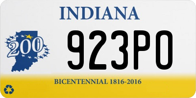IN license plate 923PO