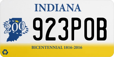 IN license plate 923POB