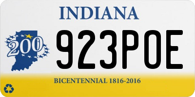 IN license plate 923POE