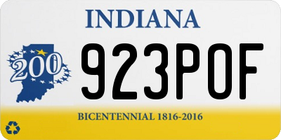 IN license plate 923POF