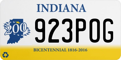 IN license plate 923POG