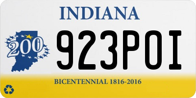 IN license plate 923POI