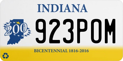 IN license plate 923POM