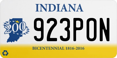 IN license plate 923PON