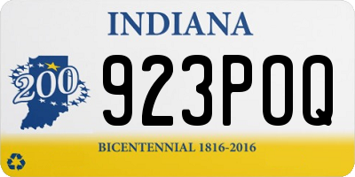 IN license plate 923POQ