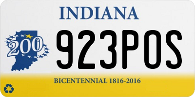 IN license plate 923POS