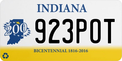 IN license plate 923POT