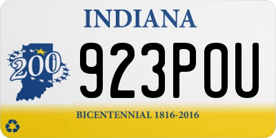 IN license plate 923POU