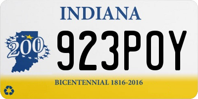 IN license plate 923POY