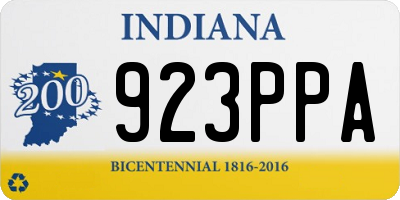 IN license plate 923PPA