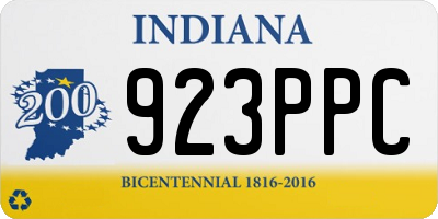 IN license plate 923PPC