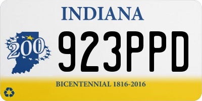 IN license plate 923PPD