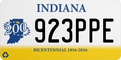 IN license plate 923PPE