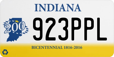 IN license plate 923PPL