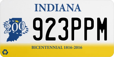 IN license plate 923PPM