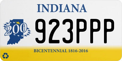 IN license plate 923PPP