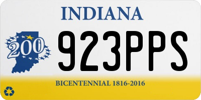 IN license plate 923PPS