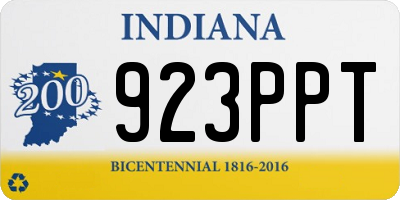 IN license plate 923PPT