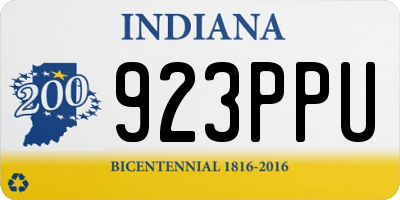 IN license plate 923PPU