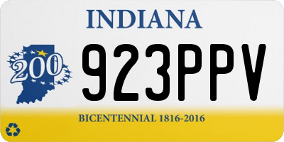 IN license plate 923PPV