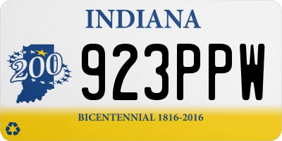 IN license plate 923PPW