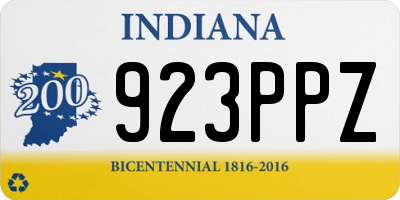 IN license plate 923PPZ