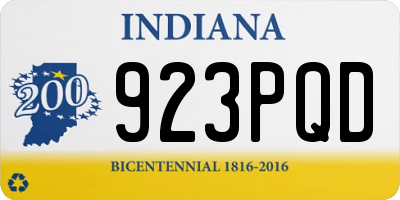 IN license plate 923PQD
