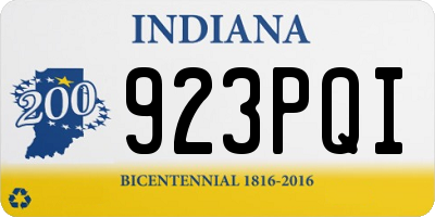 IN license plate 923PQI