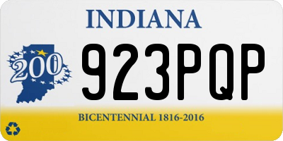 IN license plate 923PQP
