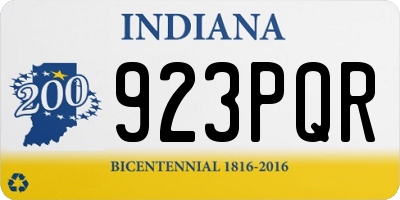 IN license plate 923PQR