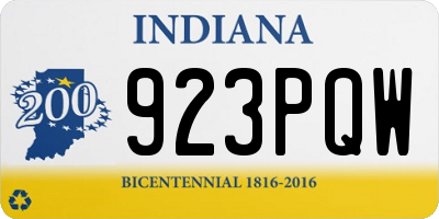 IN license plate 923PQW