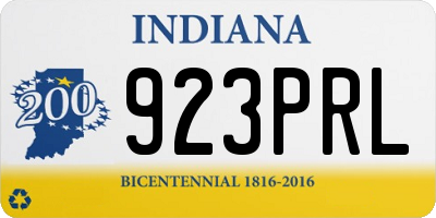 IN license plate 923PRL