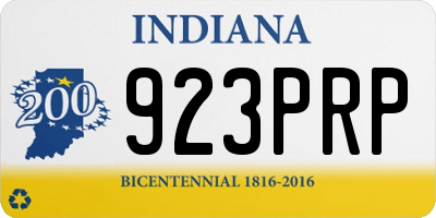 IN license plate 923PRP