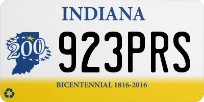 IN license plate 923PRS