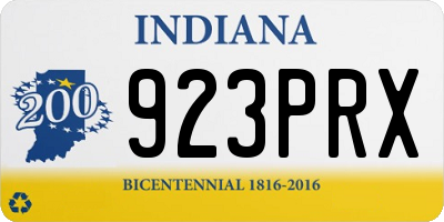 IN license plate 923PRX