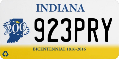 IN license plate 923PRY