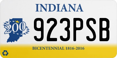 IN license plate 923PSB