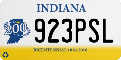 IN license plate 923PSL
