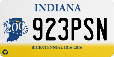 IN license plate 923PSN