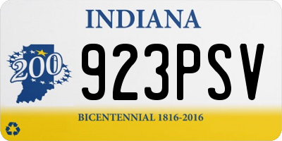 IN license plate 923PSV