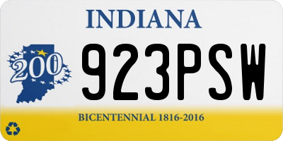 IN license plate 923PSW