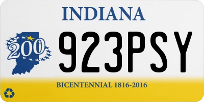 IN license plate 923PSY