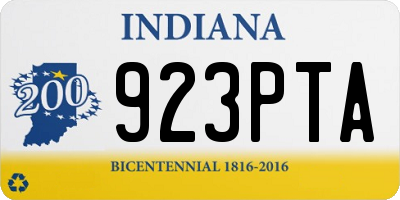 IN license plate 923PTA