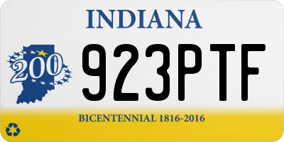 IN license plate 923PTF