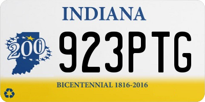 IN license plate 923PTG