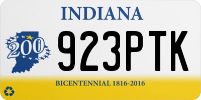 IN license plate 923PTK