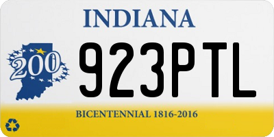 IN license plate 923PTL